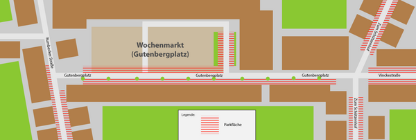 Parken im Bereich Gutenbergplatz.